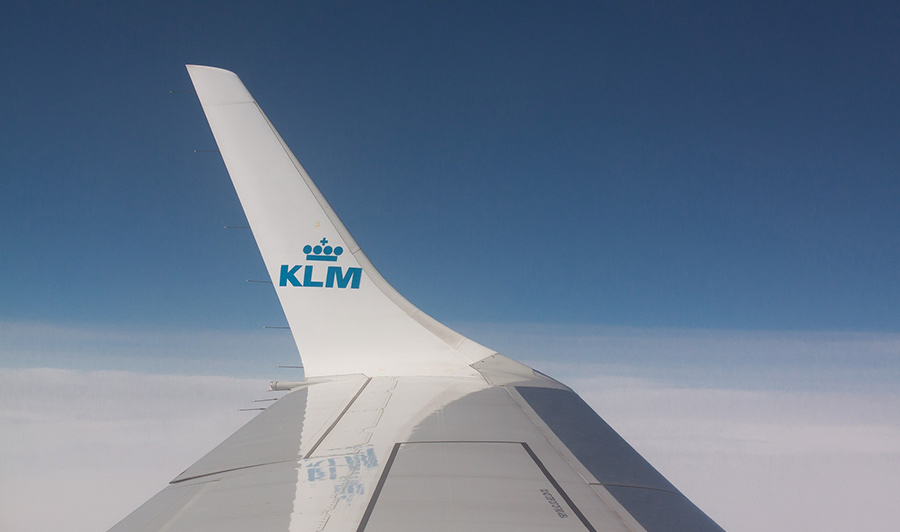 Mit KLM über den Wolken