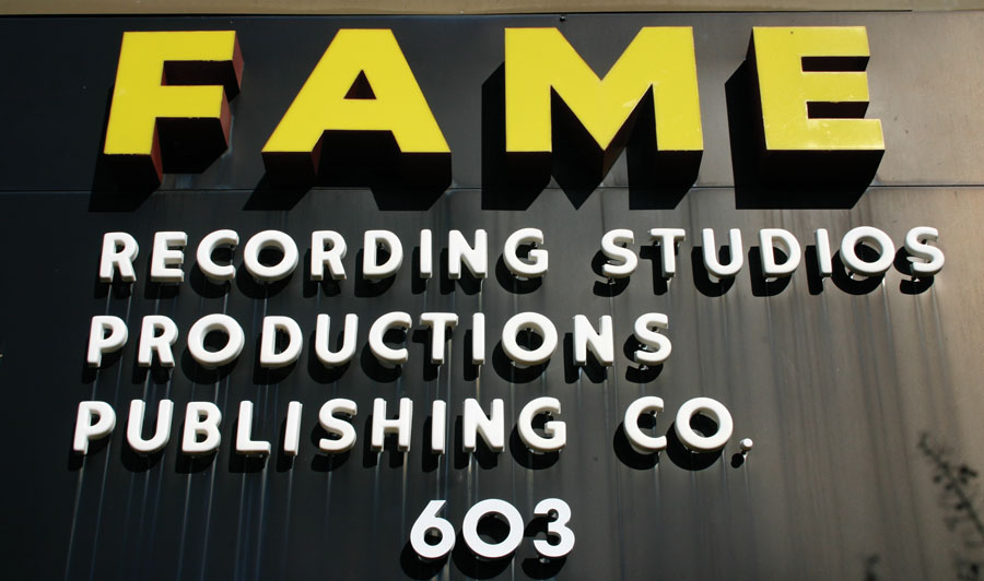 Huntsville nach Muscle Shoals | Muscle Shoals Fame Studio Sign