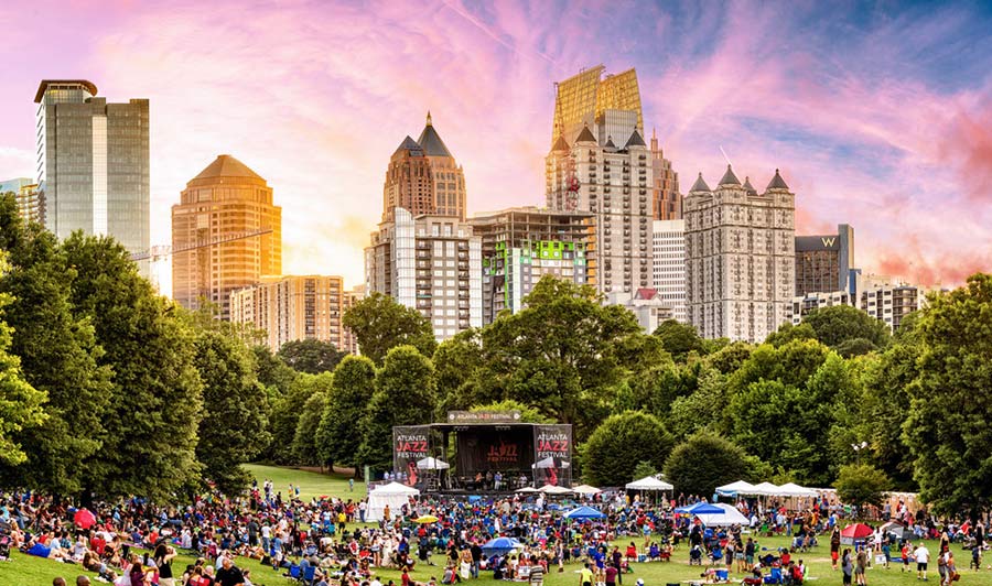 Atlanta während des Jazz Festivals