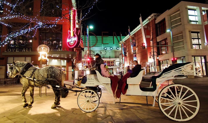Kutschfahrt im winterlichen Denver