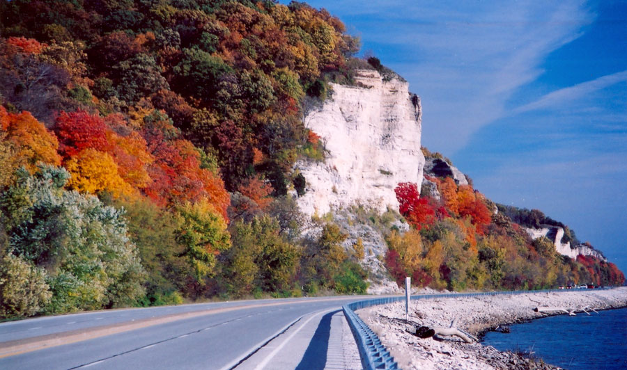 Great River Road am Mississippi im Herbst