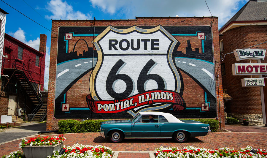 Pontiac | berühmtes Route 66 Wandgemälde in Pontiac