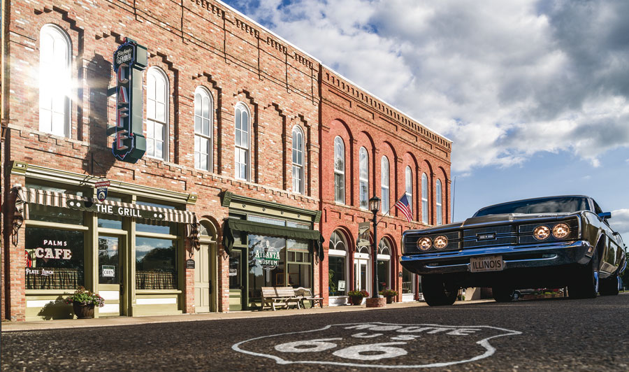 Route 66 in Atlanta, Illinois