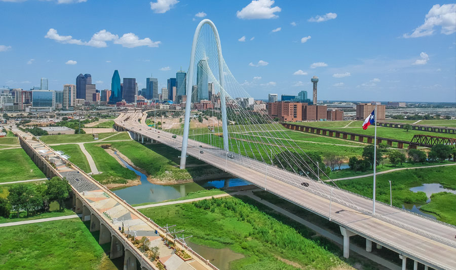 Margaret Hunt Hill Bridge in Dallas