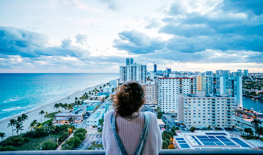 Blick auf Hollywood, Florida