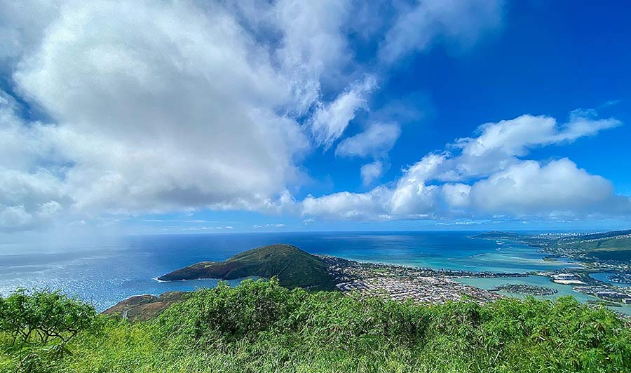 Blick vom Cocohead auf Oahu