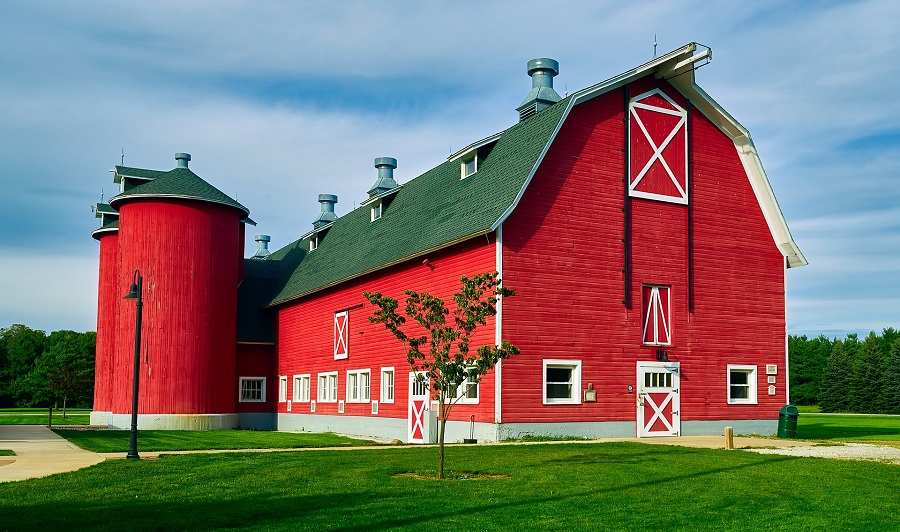 Typische Farm in Indiana