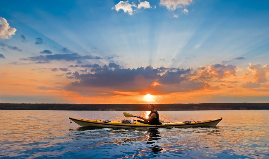 Munising  | Kajakfahrer vor Munising