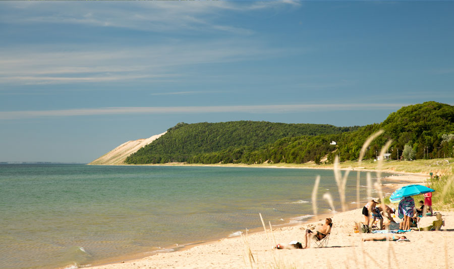 Schöne Strände in Traverse City, Michigan