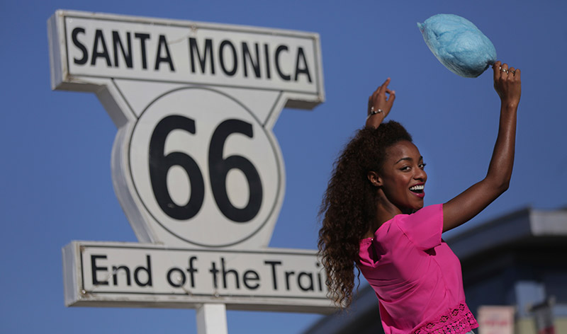 Am Santa Monica Pier endet die Route 66.