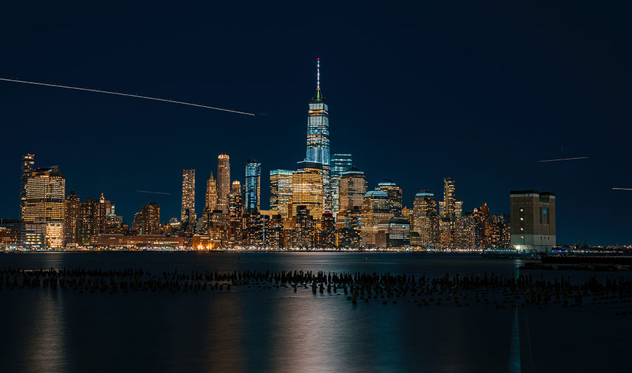 Blick auf Manhattan von Hoboken