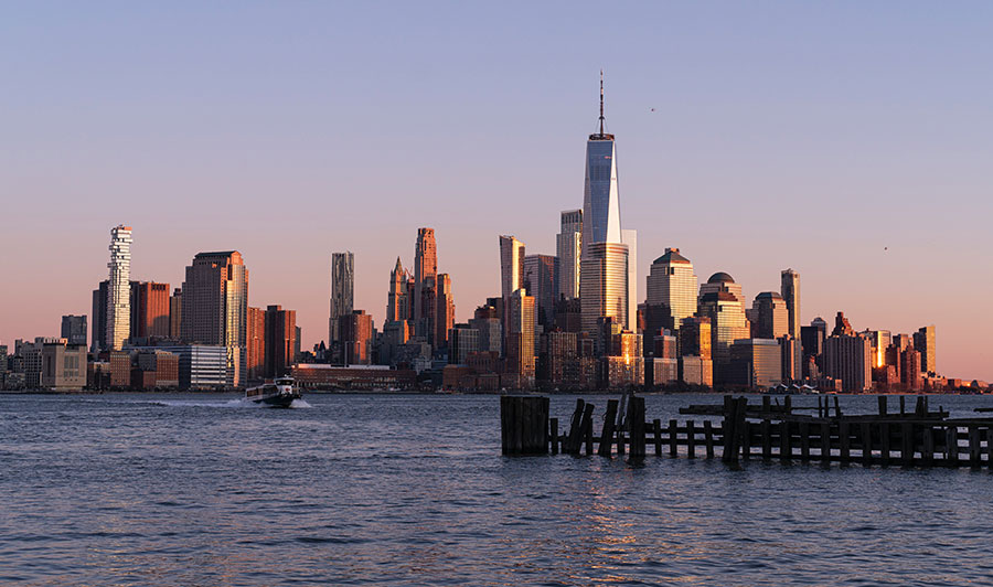 Blick auf Manhattan von Hoboken