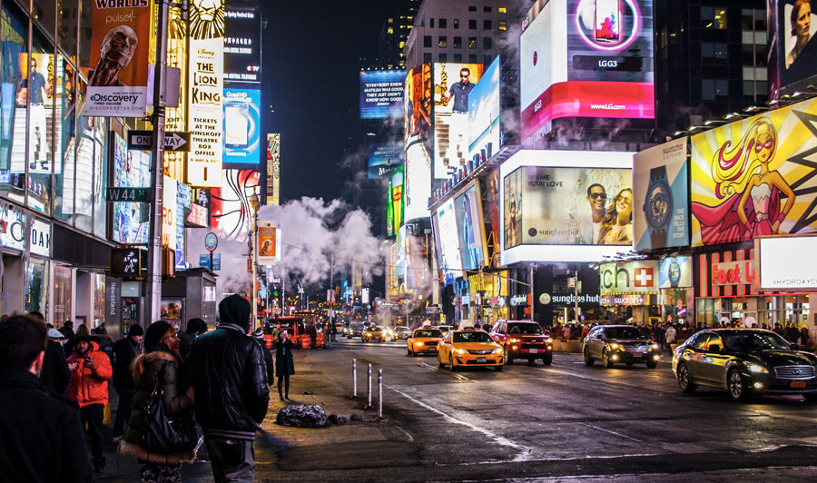 Times Square bei Nacht