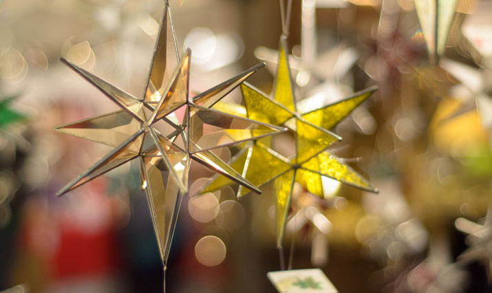 Herrenhuter Weihnachtsstern auf dem Christkindlmarkt