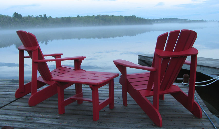 Weltbekannte Adirondack Chairs in ihrer Heimat