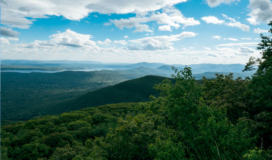 Blick auf die Catskill Mountains nahe Woodstock