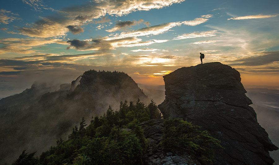 Grandfather Mountain in den Blue Ridge Mountains