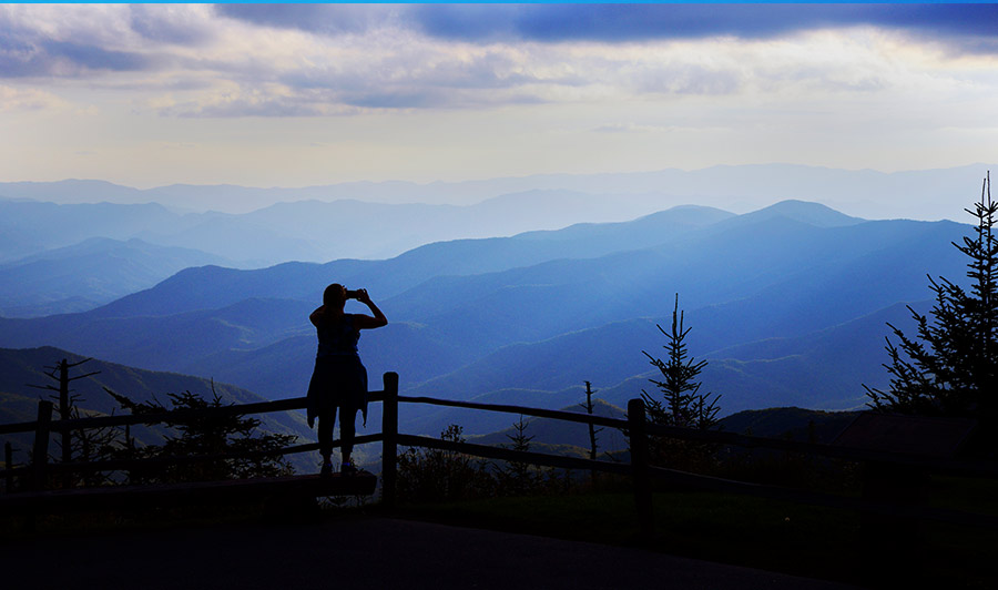 Die Great Smoky Mountains in der Morgendämmerung