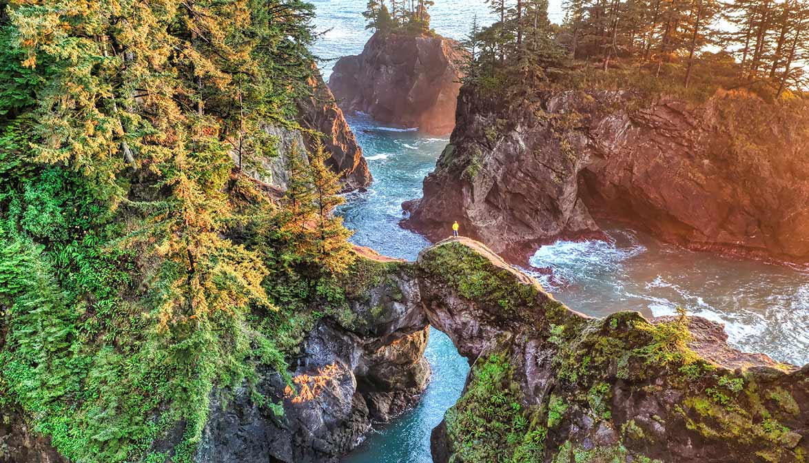 Blick auf die malerische Küste Oregons