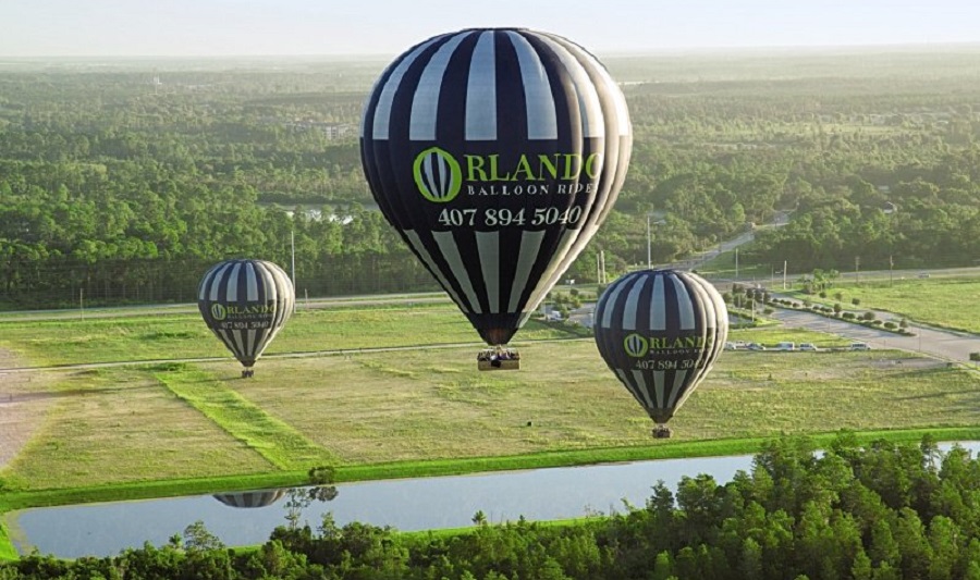 Heißluftballonflug über das seenreiche Orlando