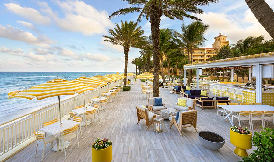 Restaurant Breeze: Eau Palm Beach Resort - Spa-Bereich 