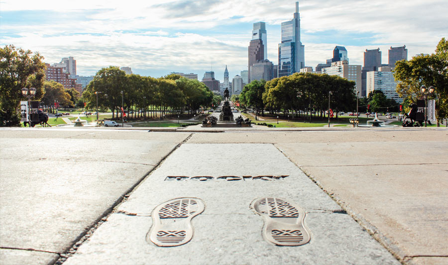 Die Rocky Steps vor dem Philadelphia Museum of Art 