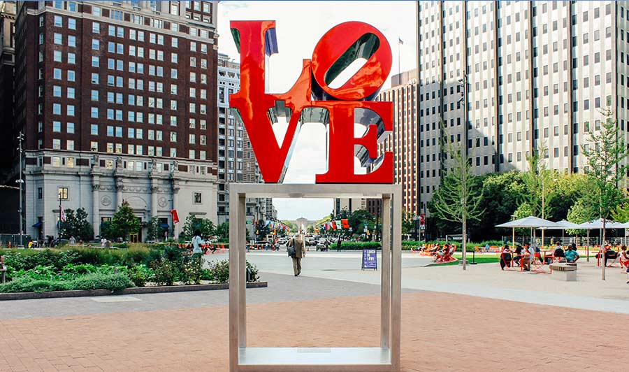 Love Sculpture in Philadelphia