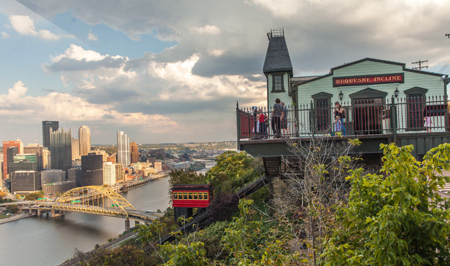 Duquesne Incline Railway | Mit der Schmalspurbahn auf den Mount Washington