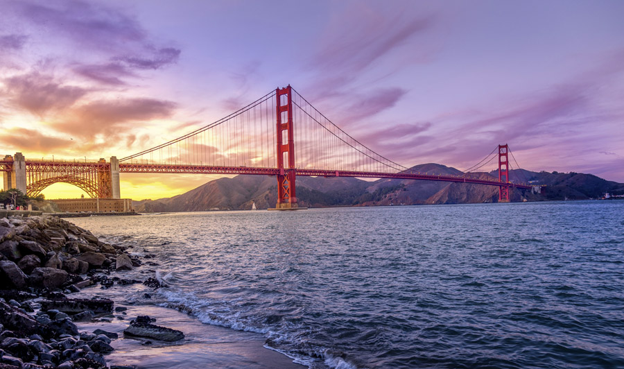 Golden Gate Bridge Sonnenuntergang