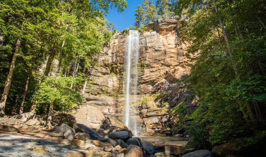 Über die Tallulah und Toccoa Falls nach Athens | Toccoa Falls in den Georgia Mountains