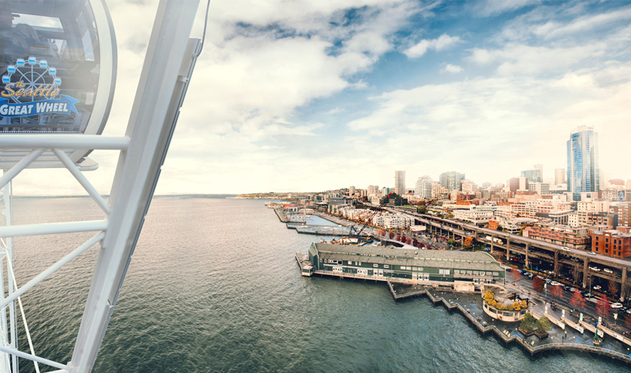 Seattle Waterfront | Geniale Aussicht vom Riesenrad