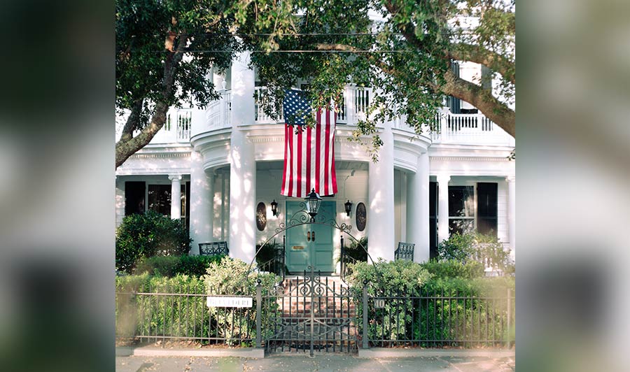 Malerische Südstaatenvillen in Charleston