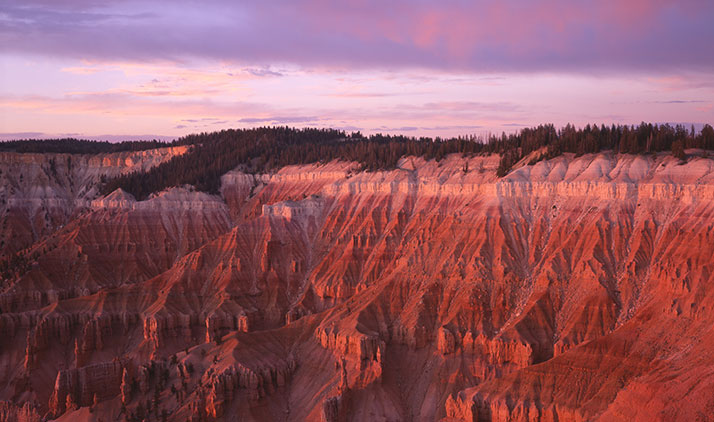 Cedar Breaks National Monument bei Sonnenuntergang