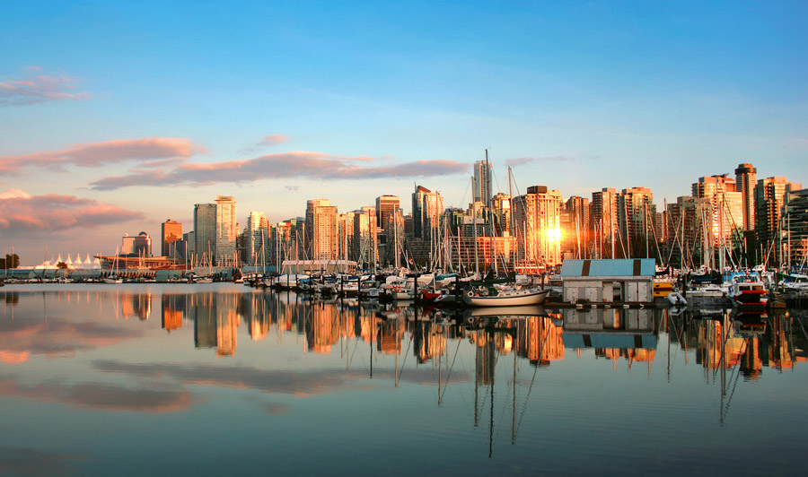 Vancouver Skyline Sonnenuntergang