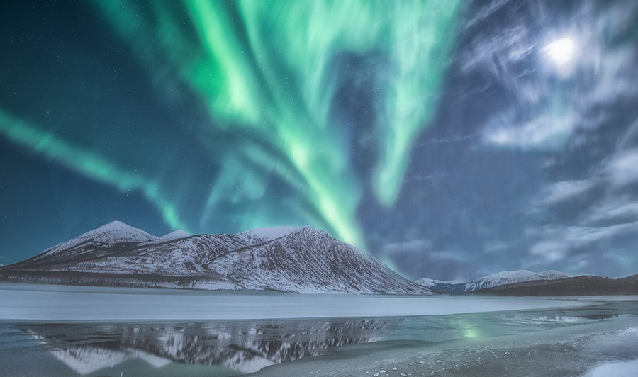 Auf dem Campbell Highway nach Watson Lake | Beeindruckende Nordlichter über dem Yukon