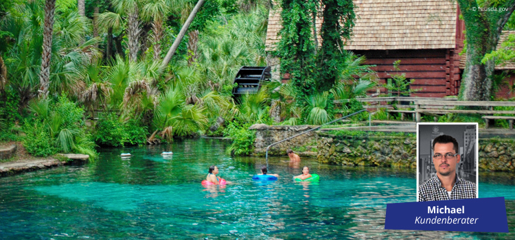 Orlando mal anders: Planschen in glasklarem Quellwasser