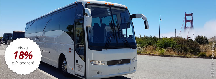 Mehr sparen bei USA- oder Kanada-Busrundreisen: