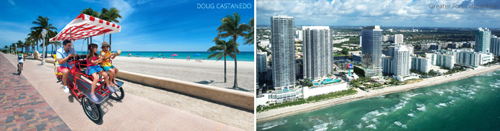 Hollywood Beach und Hallendale Beach in Greater Fort Lauderdale