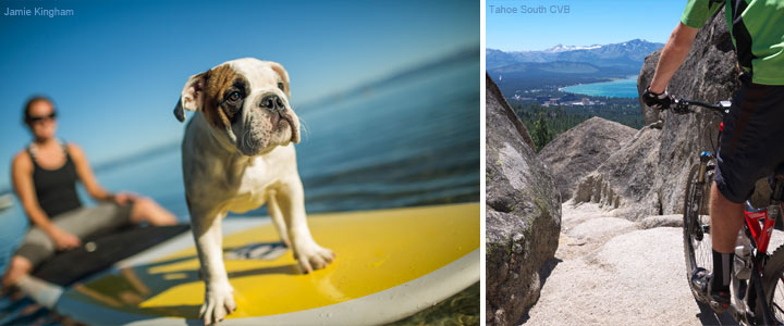 Paddle Boarding and Biking at Lake Tahoe